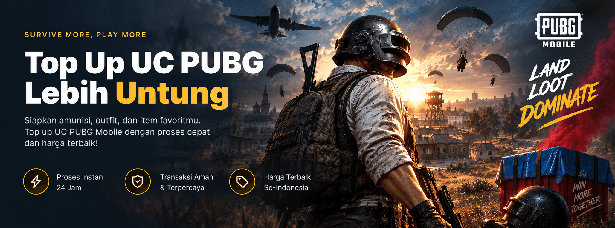Top Up UC PUBG Lebih Untung — survive more, play more